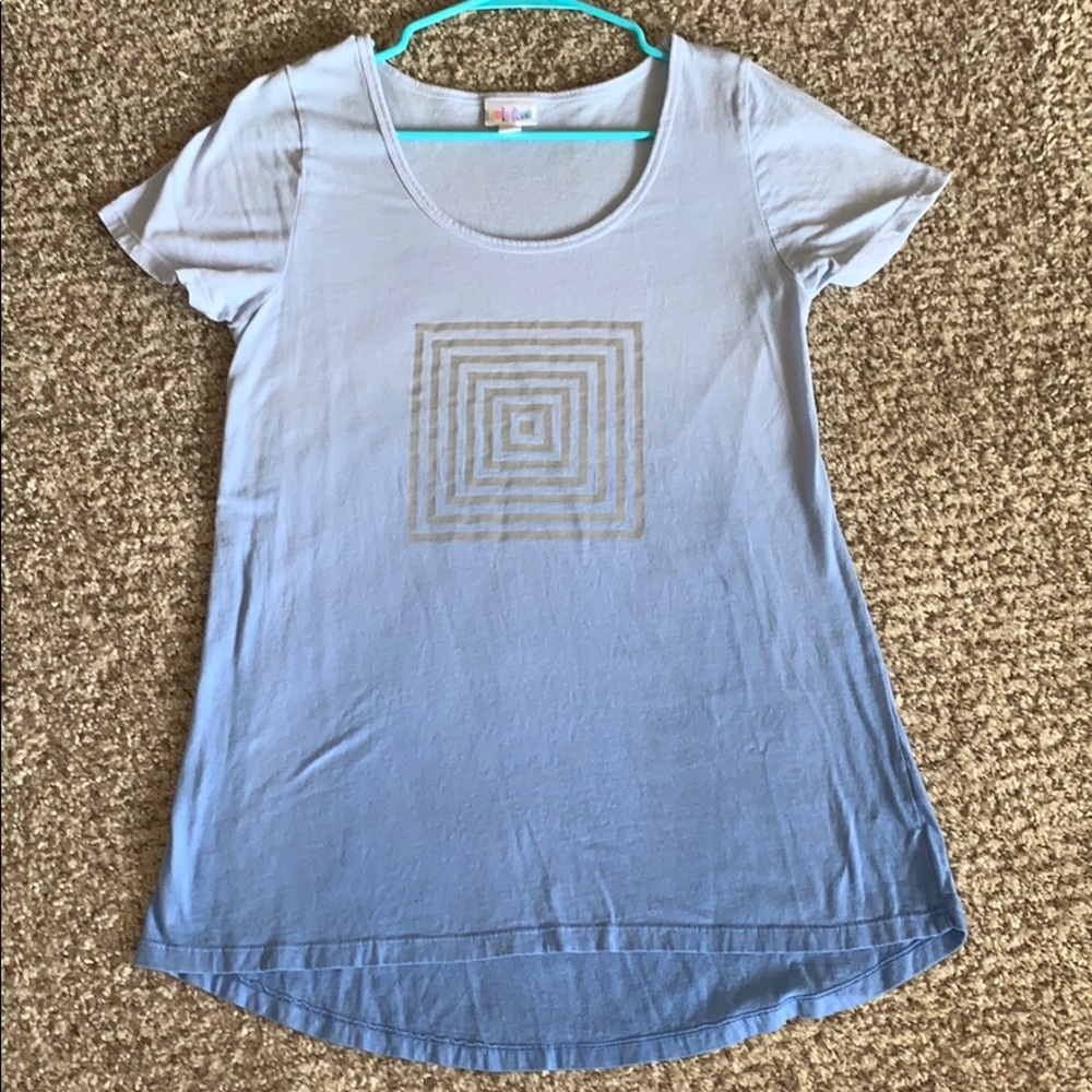 Blue Ombré Lularoe Design Classic Tee